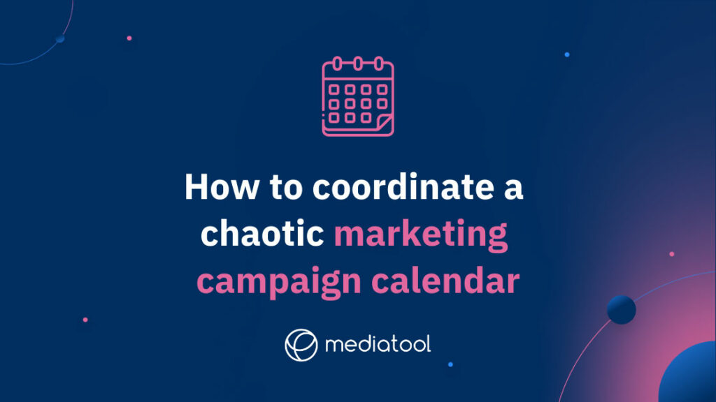 Marketing campaign calendar