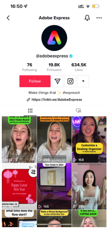 Gen Z Media - Adobe Express TikTok